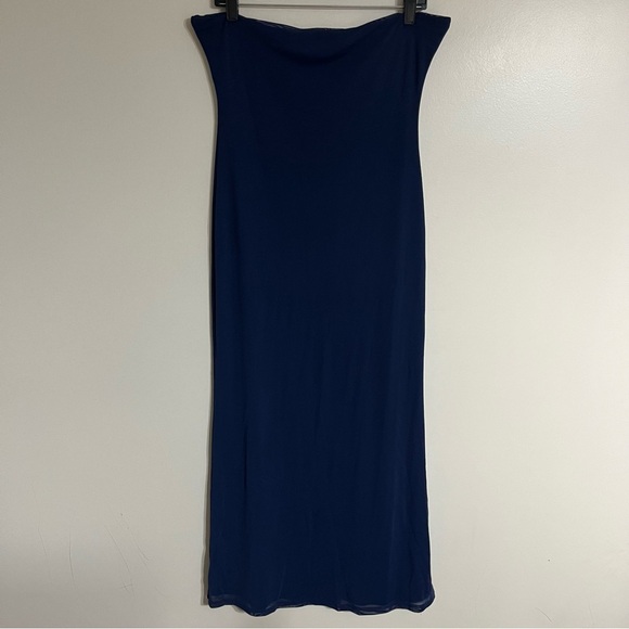Women’s Thatsofetch Blue Tube Top Strapless Maxi Dress Lined Size 12 - Picture 1 of 11